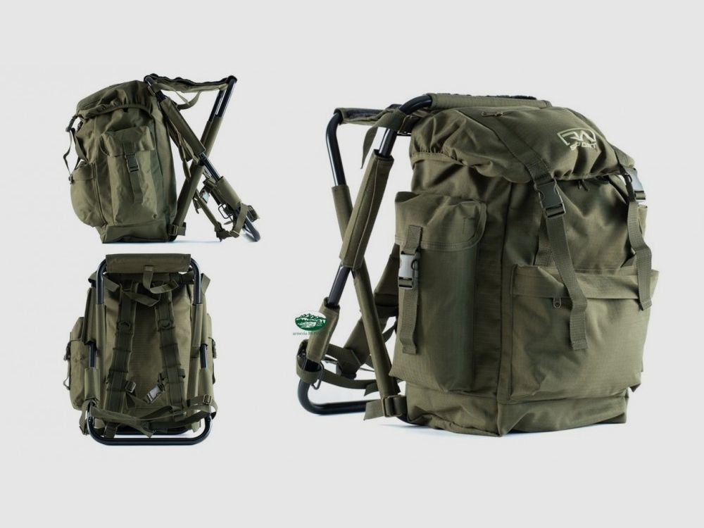 RA SPORT Rucksack mit grünem Hocker 40Lt. BS34Z