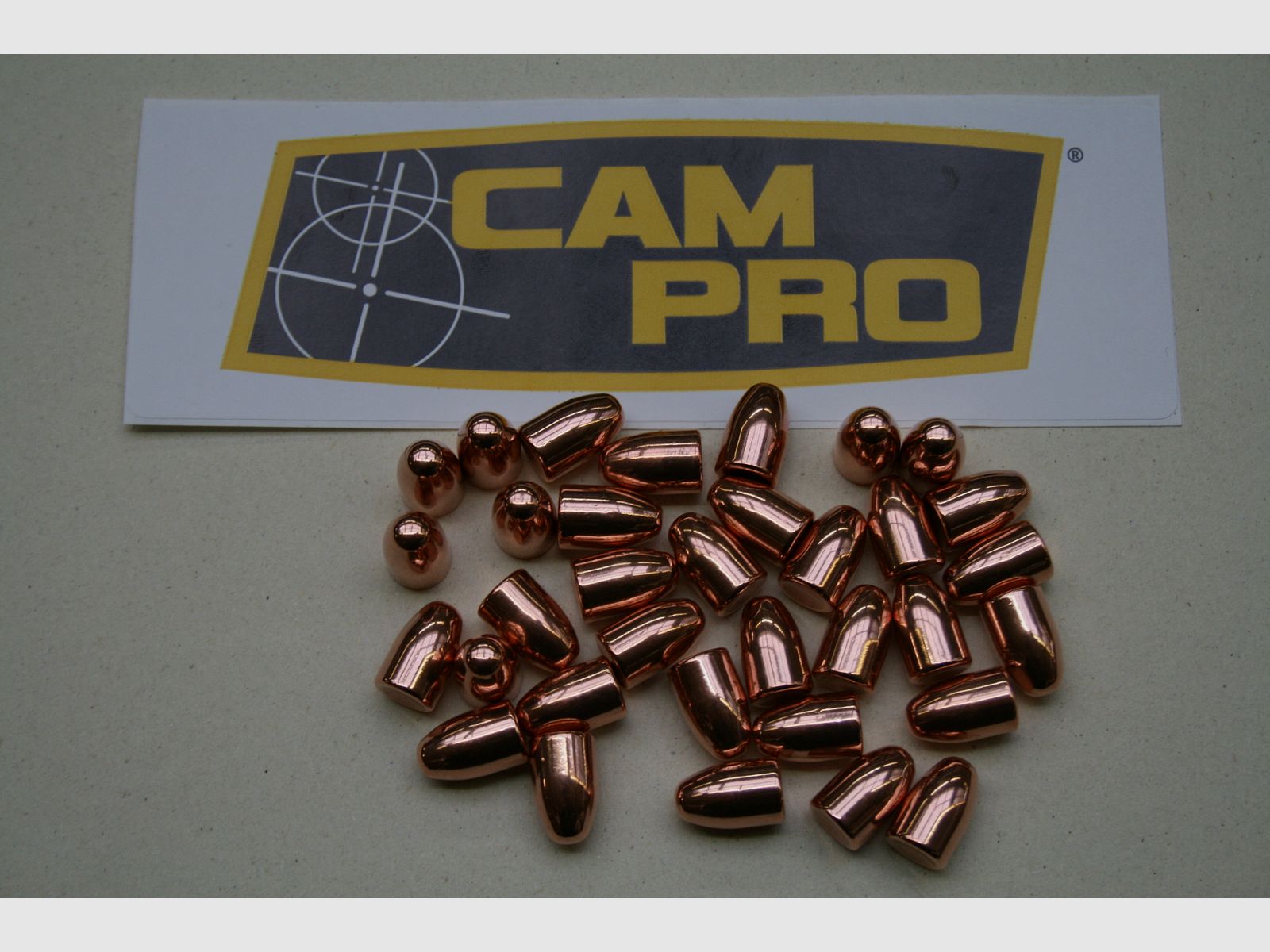 Geschosse Cam Pro 9mm 124 grains RN kupferbeschichtet, 5000 Stück, Bild 1 von 7