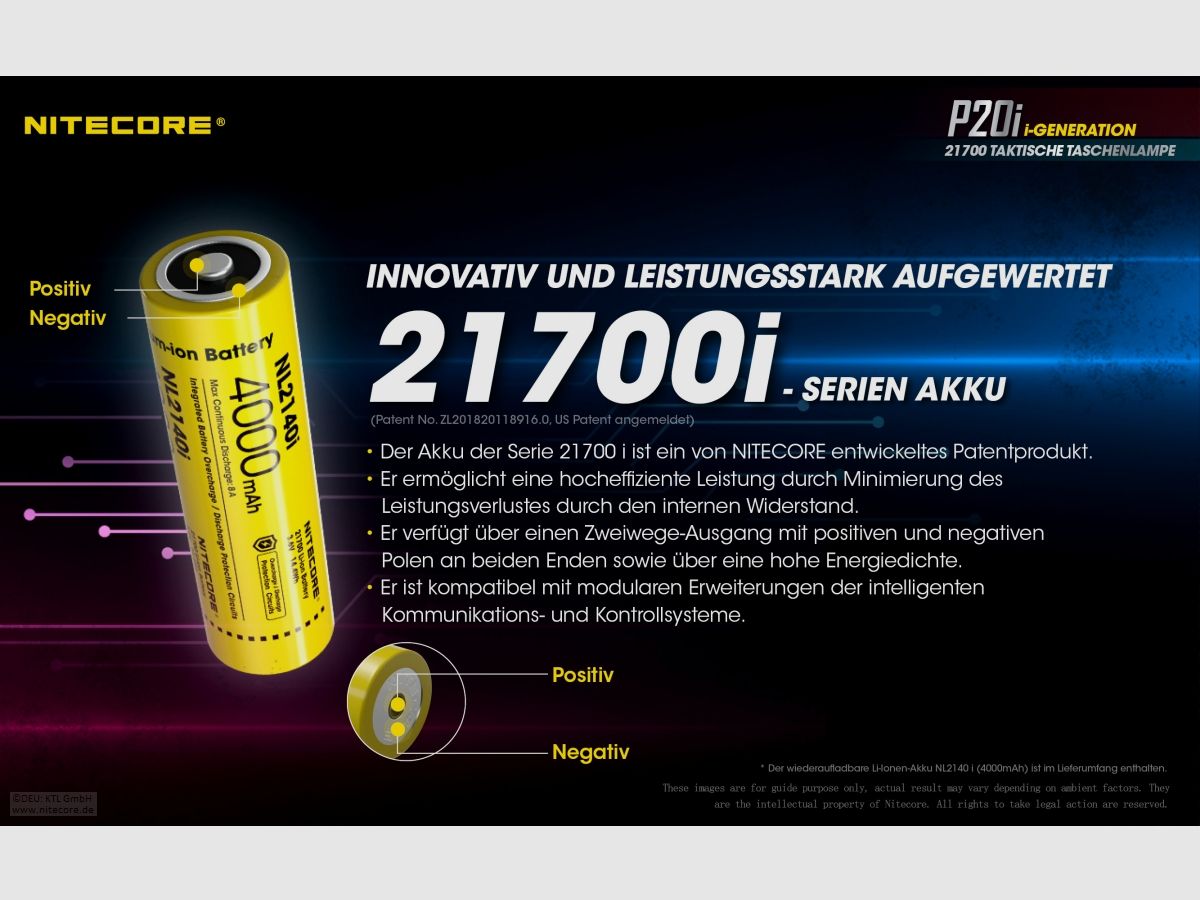 Nitecore P20I Taschenlampe P20i 1800 Lumen