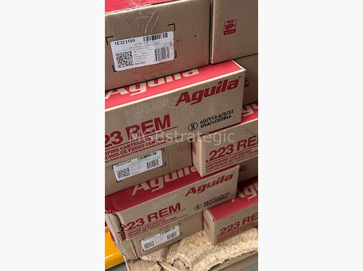 AGUILA MUNITION .223 REM 55GR STANDARD FMJ 50/1000 UVP Box: 31.00 EUR = 620 €