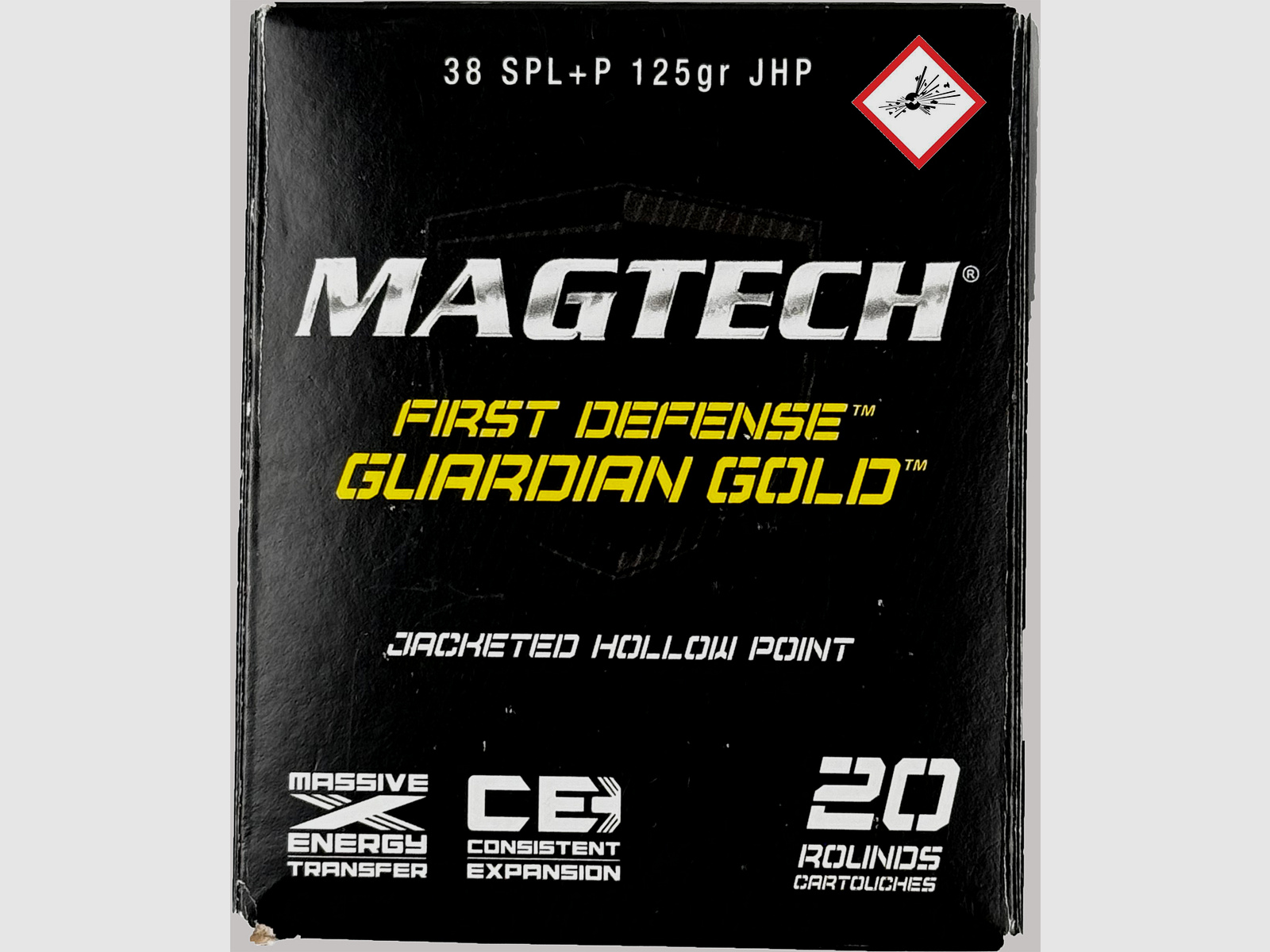 Magtech cartucho de caza Guardian Gold Cal. .38 Special+P 125grs JHP