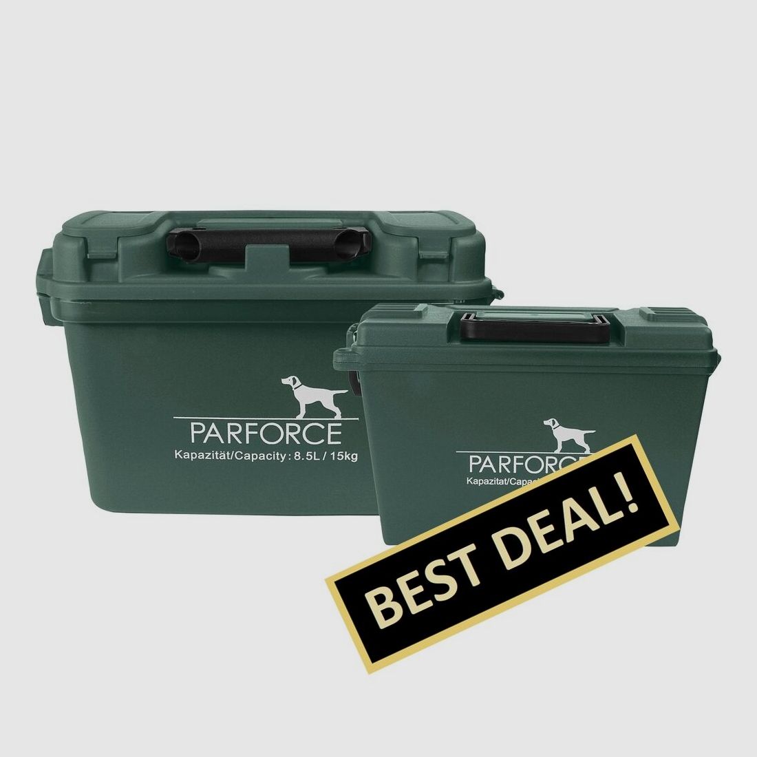 Parforce boîte de transport et de munitions - ensemble de 2 pièces couleur olive