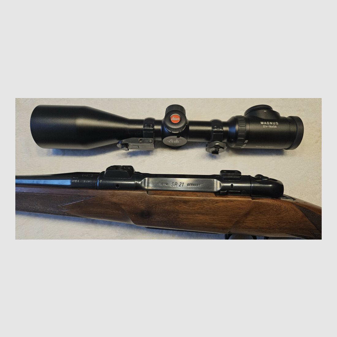 Heym SR21 avec Leica Magnus 2,4–16×56i