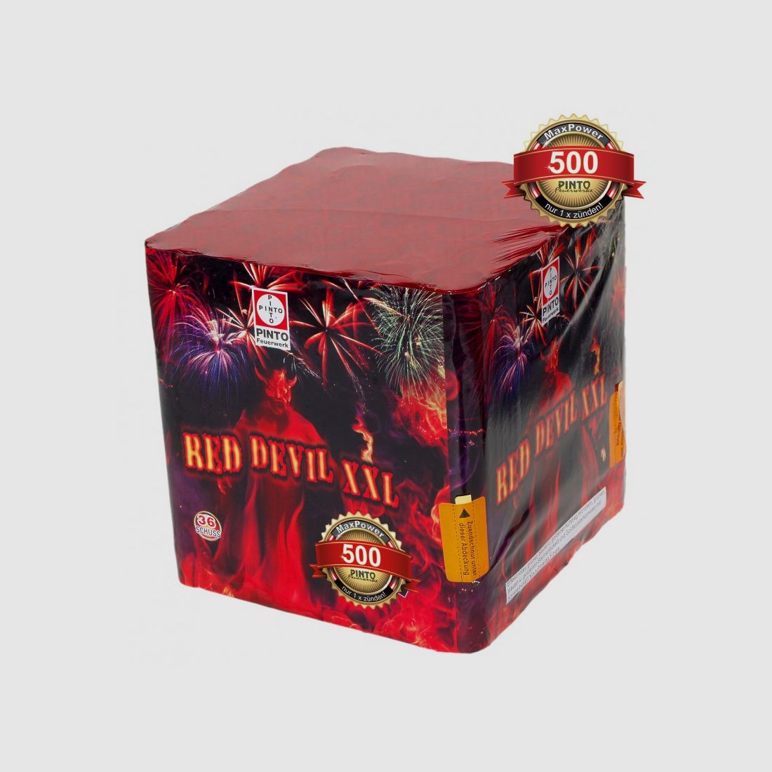FEUERWERK BATTERIE RED DEVIL 36 RD 37MM 500G NEM KAT F2