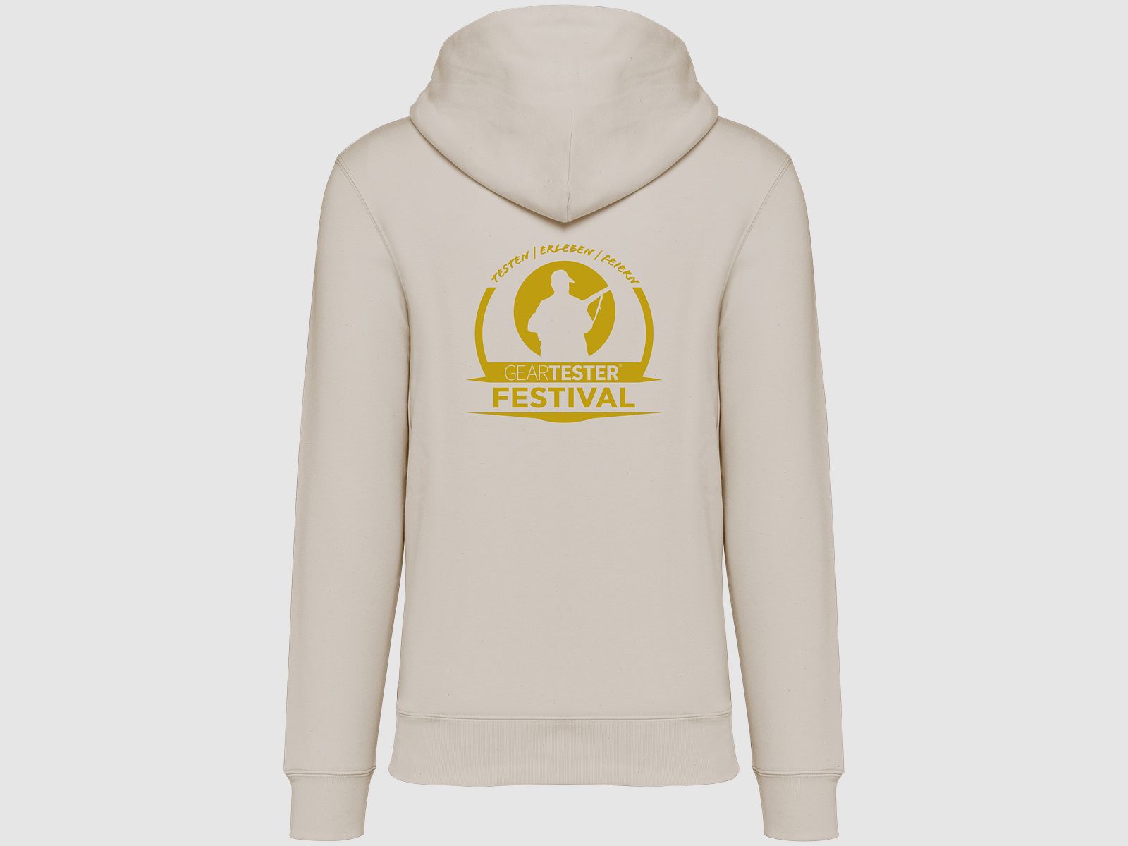 Geartester Festival Bio Hoodie, kleines Logo