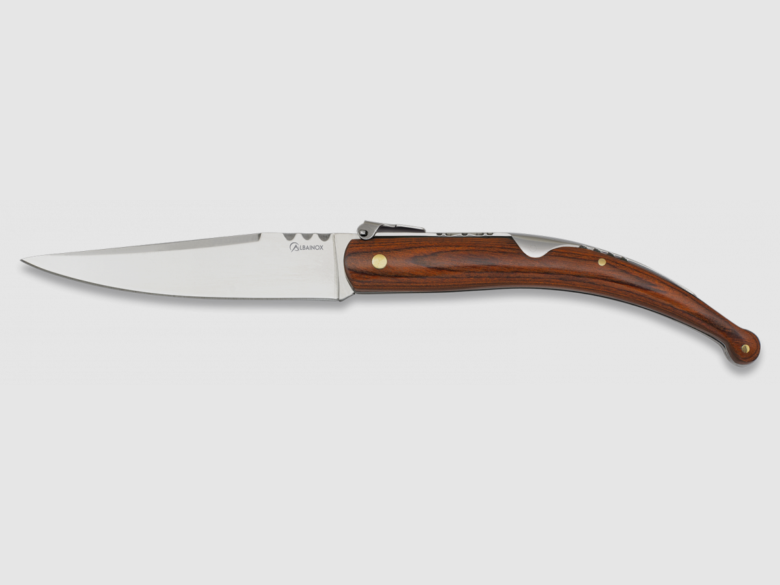 Albainox Taschenmesser aus Holz mit Griff aus rotem Stamina-Holz