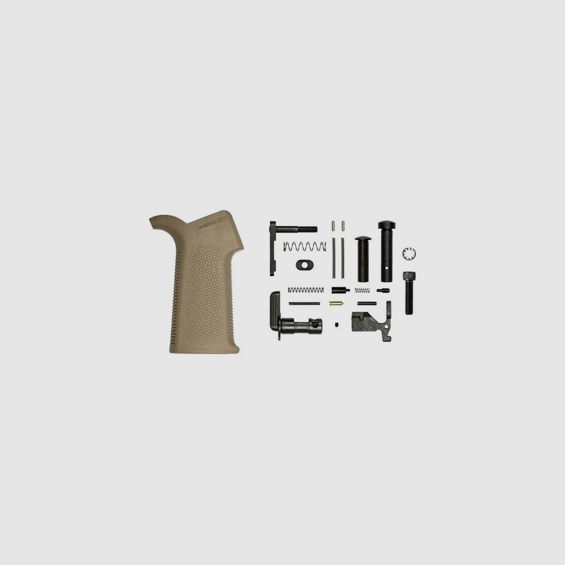 AERO PRECISION KITS W/ MOE GRIP, NO AERO PRECISION M4E1 LOWER PARTS KIT W/MOE SL GRIP MINUS FCG FOR AR-15 FDE
