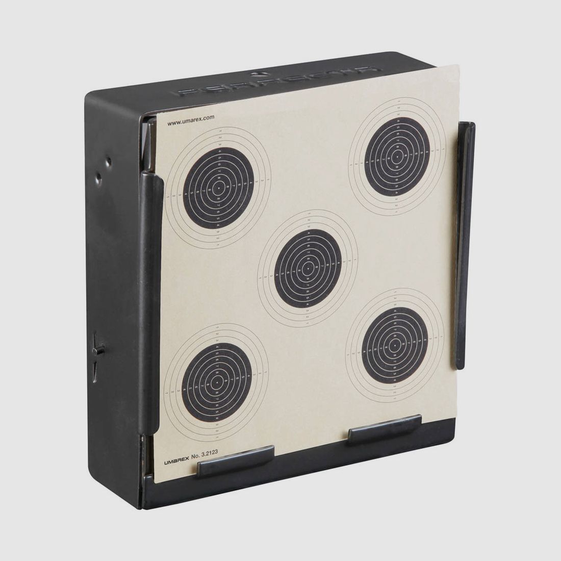 Bullet trap box made of sheet steel 14x14 cm