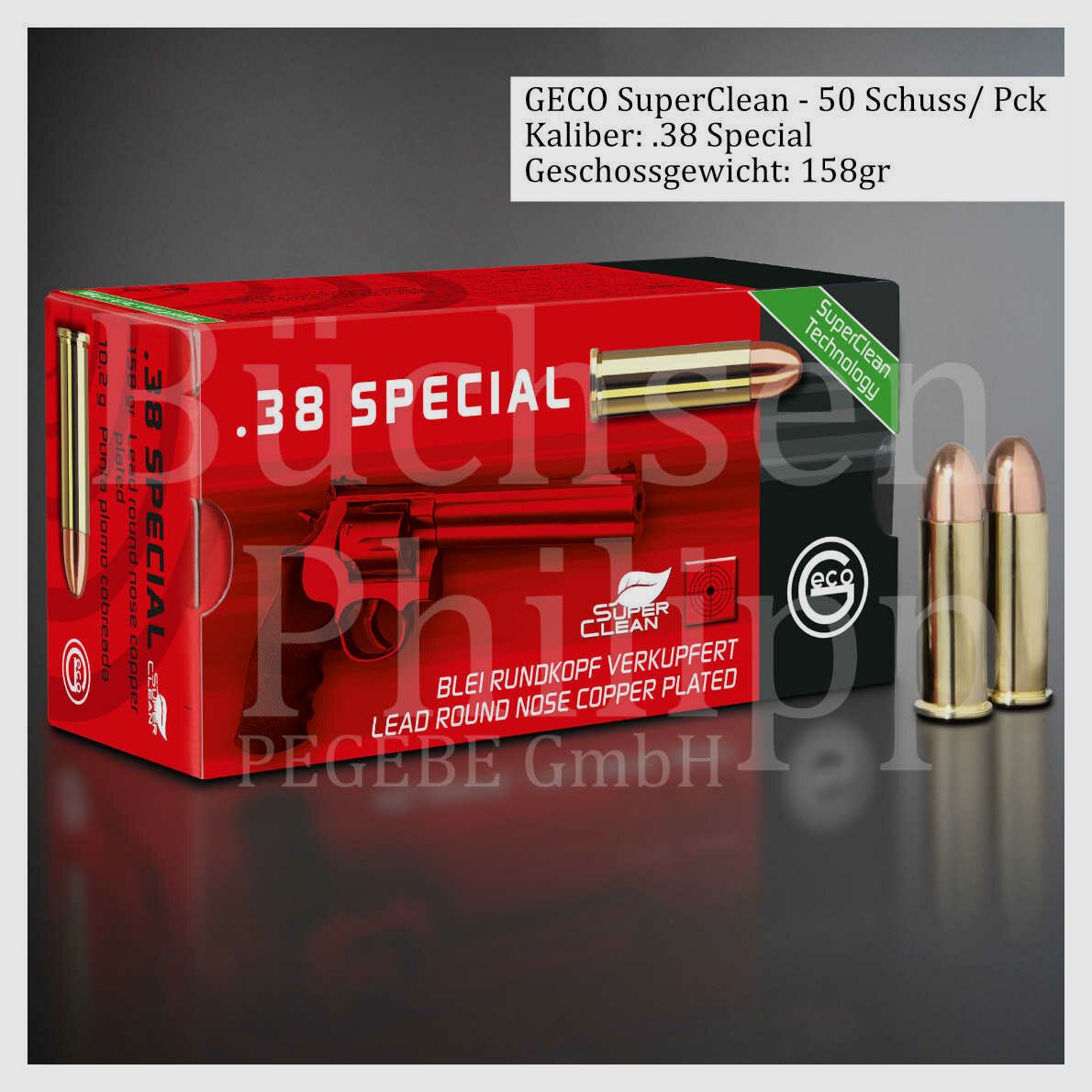GECO .38 Special 158gr SuperClean