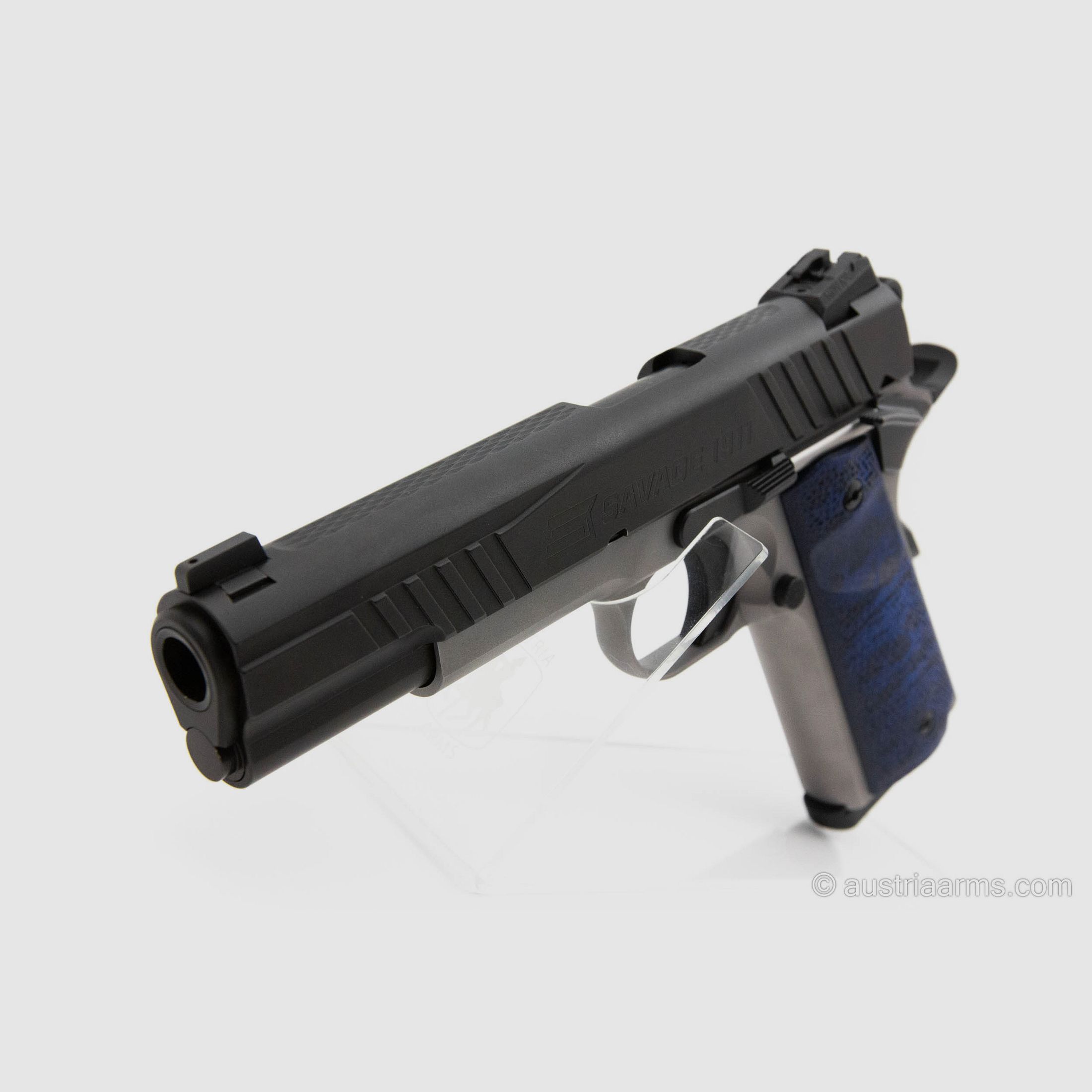 Savage Arms 1911 Govt Style Two Tone, .45 ACP, Custom Blue Tiger, Nouvelle Arme, image 4 sur 5