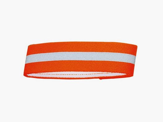 Bracelet de chasseur avec fermeture Velcro orange réfléchissant – Taille : S