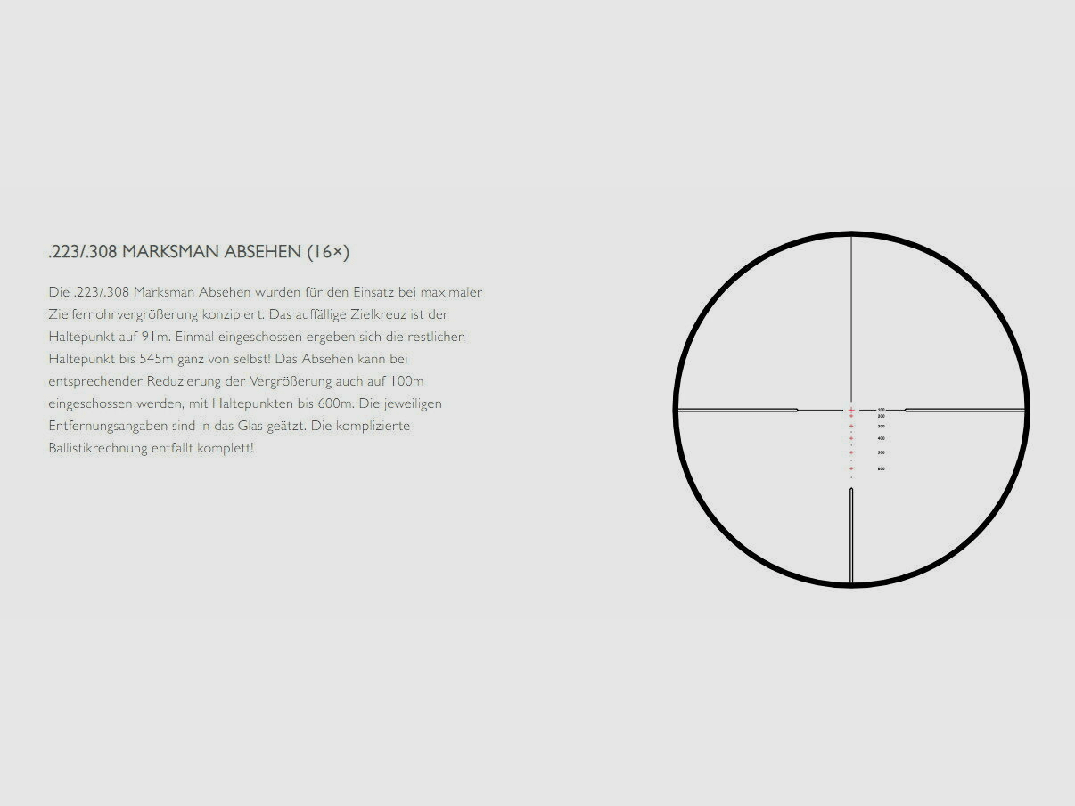 HAWKE 16351 Zielfernrohr ENDURANCE 30 WA SF 4-16x50 223/308
