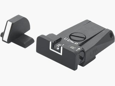 LPA SPR94BE18 Micrometer Vizier Set voor Beretta 92A1, 98A1, M9A3, 90TWO – Witte Omranding