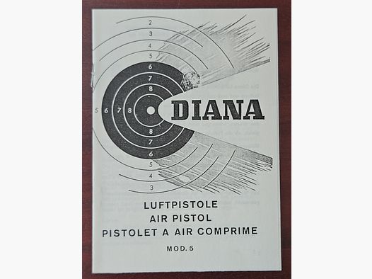 Istruzioni per l'uso della Diana Luftpistole 5 come ristampa