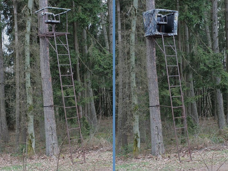 Draagbare draaibare Hoogzit ladder 5,4m, afbeelding 1 van 5