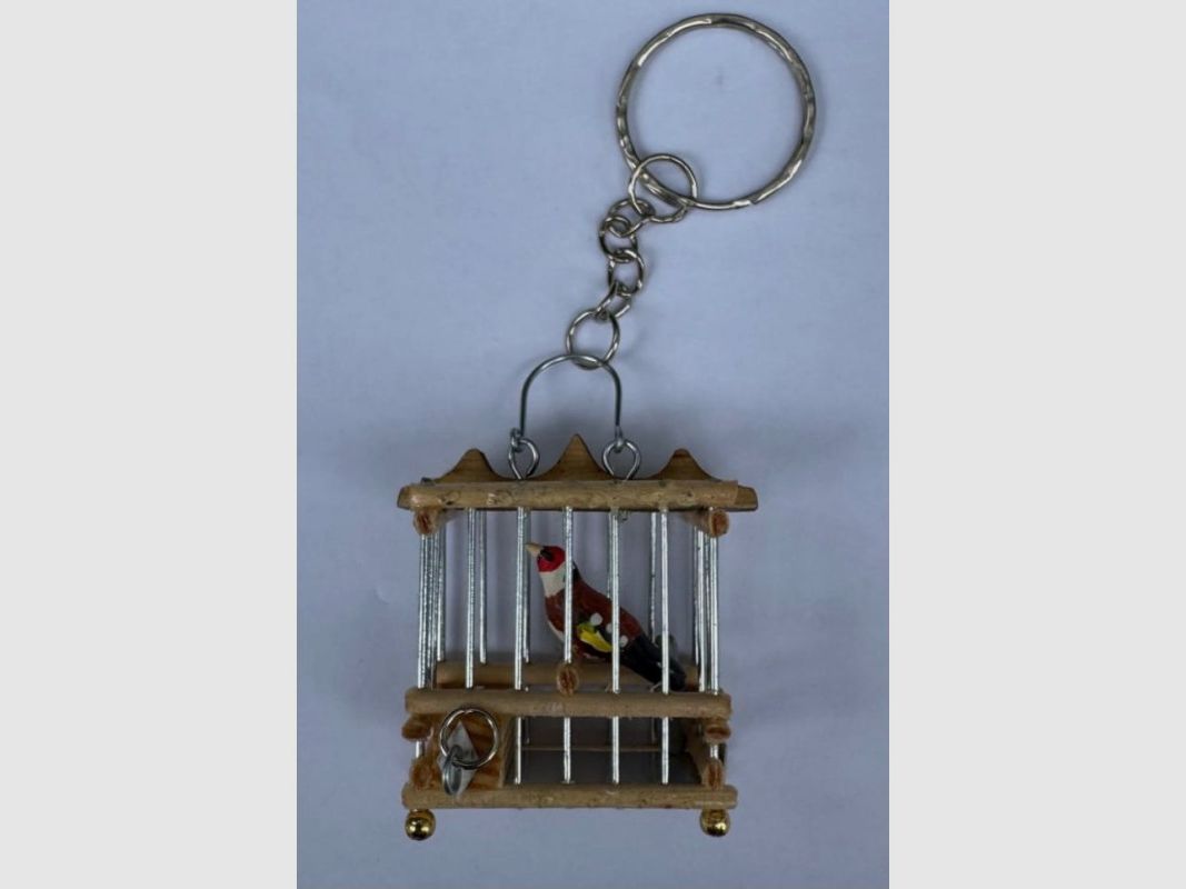 Porte-clés Cage Chardonneret Fait Main, image 2 sur 5
