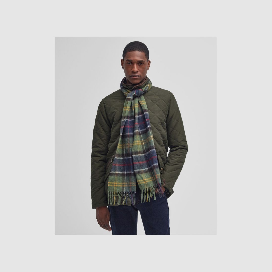 BARBOUR TARTAN SCHAL WOLLE CASHMERE, Bild 2 von 5