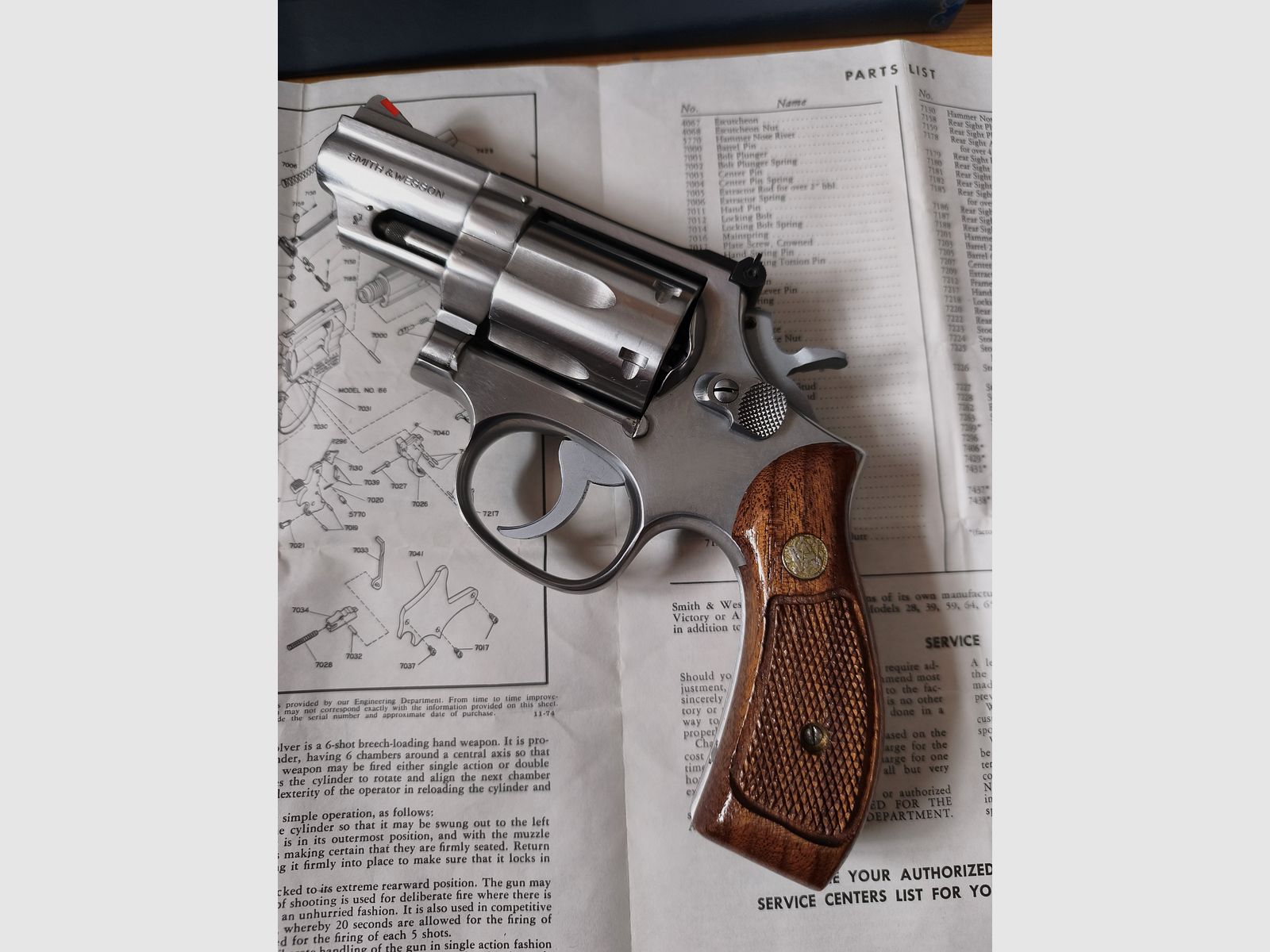 Smith & Wesson .357 COMBAT Magnum Edelstahl Revolver, Modell Nr. 66