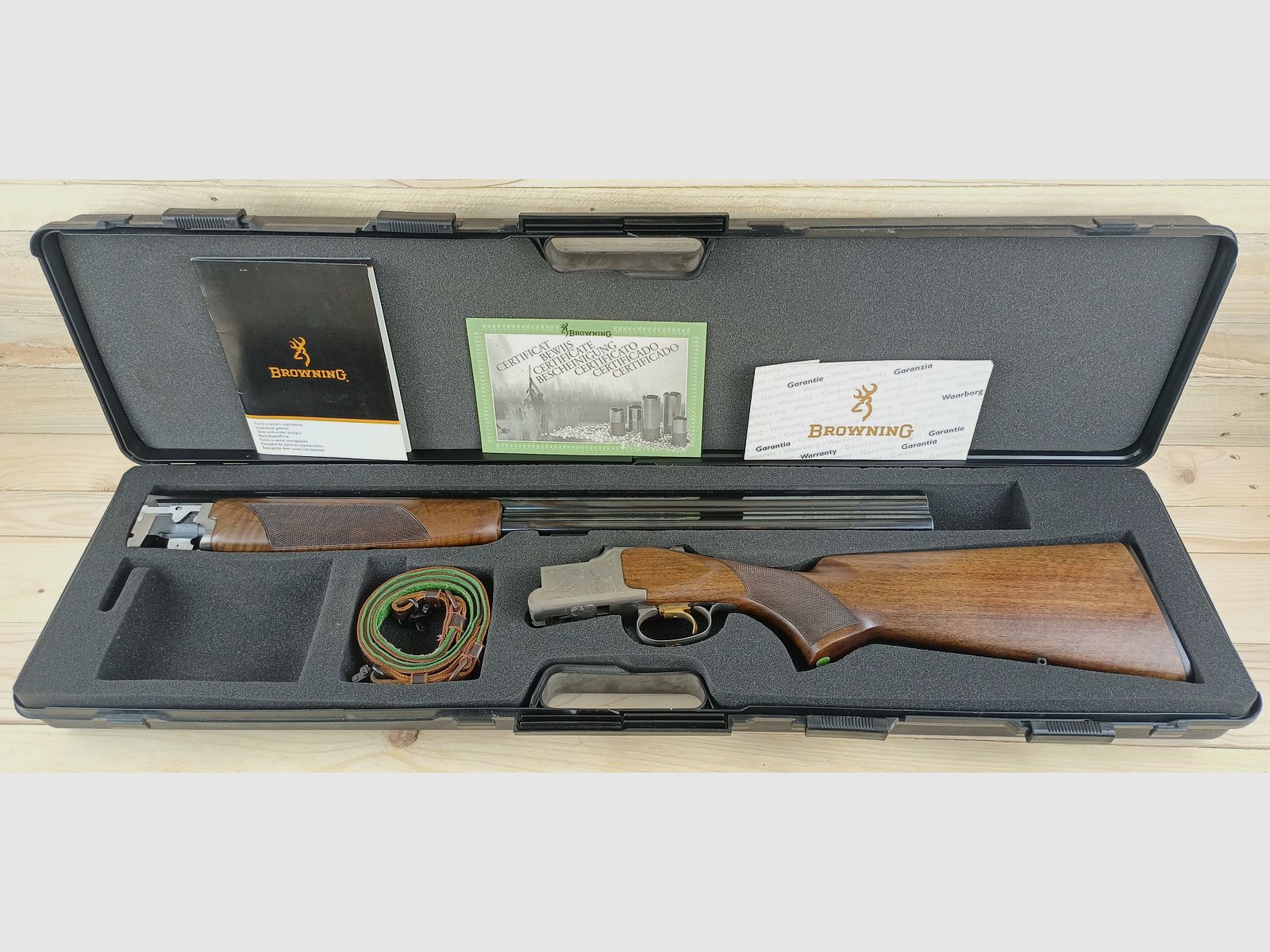 Bockdoppelflinte Browning Special GTS, Kal. 12/76 *schöne Gravur & goldener Abzug*