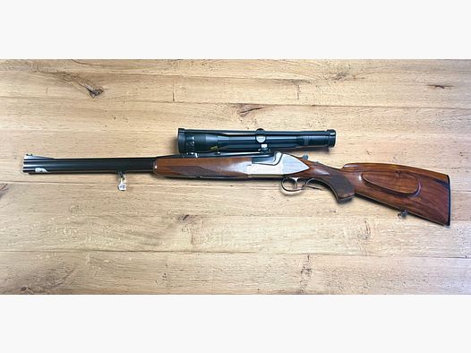 Double rifle Gebr. Merkel Suhl - Caliber: 9.3x74R incl ZF Zeiss Diavari ZM 2.5-10x48