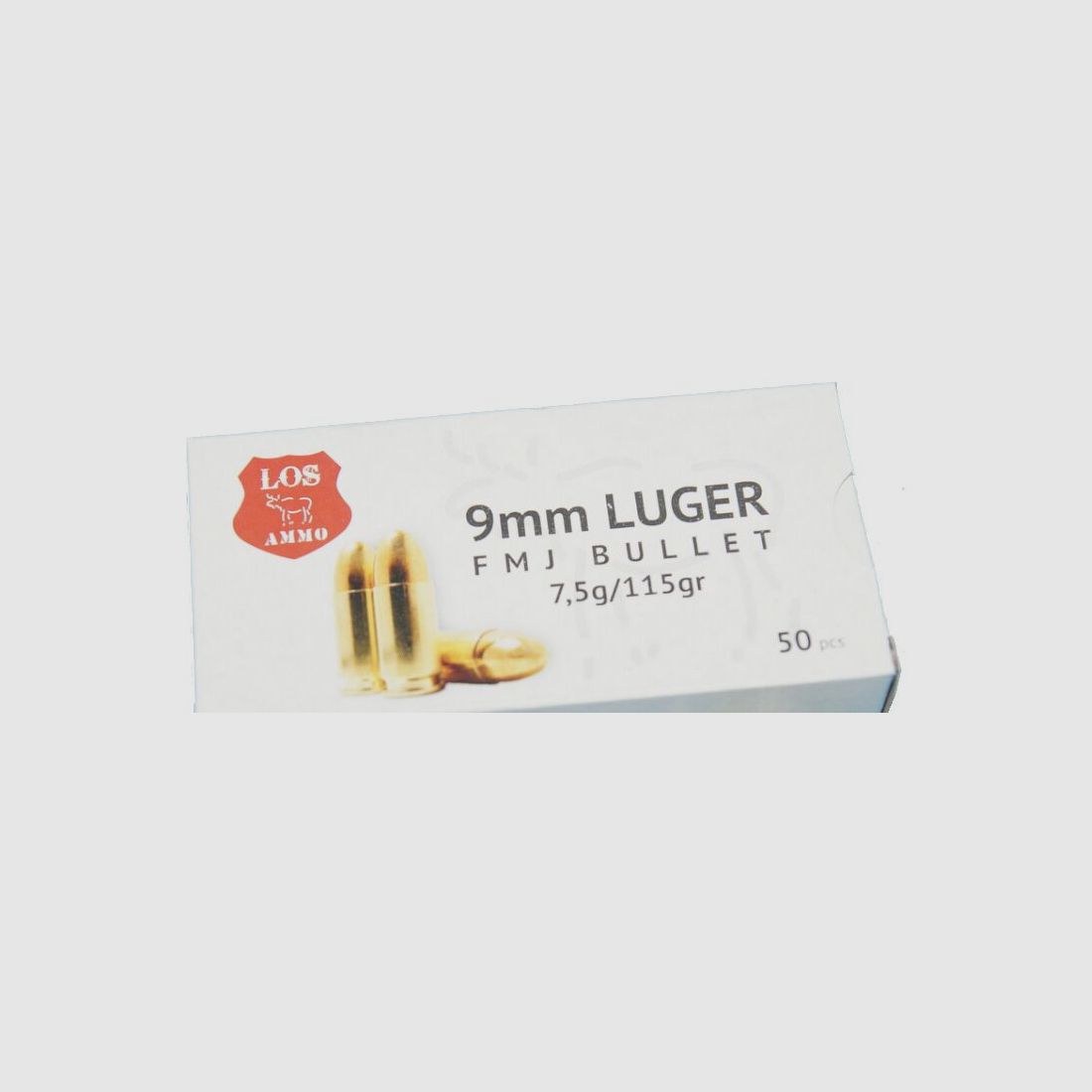 LOS Ammo FMJ Cal. 9mmLuger 8g 115gr munitions - 1.000 cartouches disponibles immédiatement +50€ frais d'expédition ADR