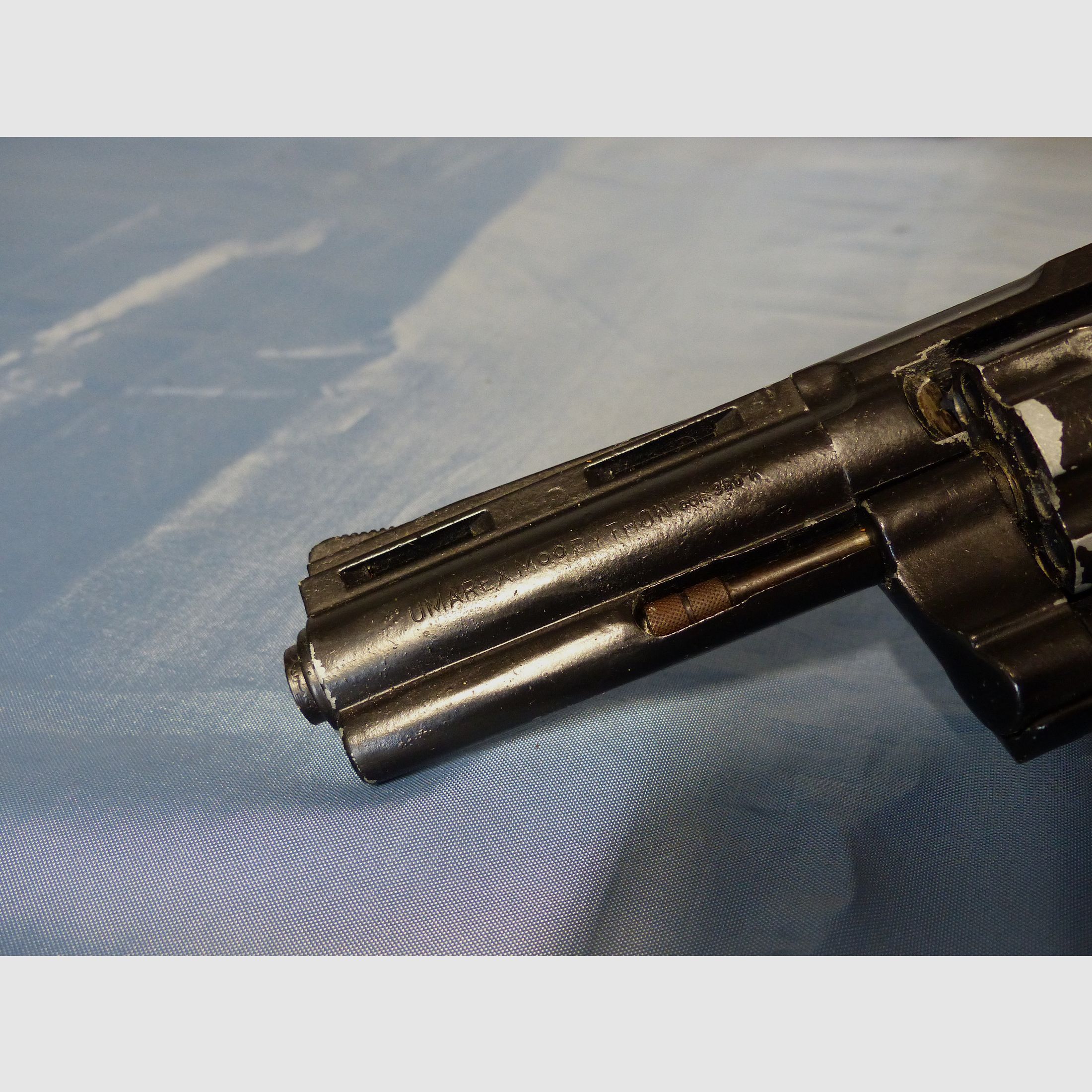 Schreckschuss Gas Revolver Umarex Python Cal. .380 Knall PTB 282 mit Holster + Abschussbecher vintage
