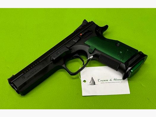 CZ 75 TS2 Racing Green 9mmLuger 
                Nur noch 1x zu dem Preis auf Lager!CZ75 TS2 Racing Green 9mmLuger