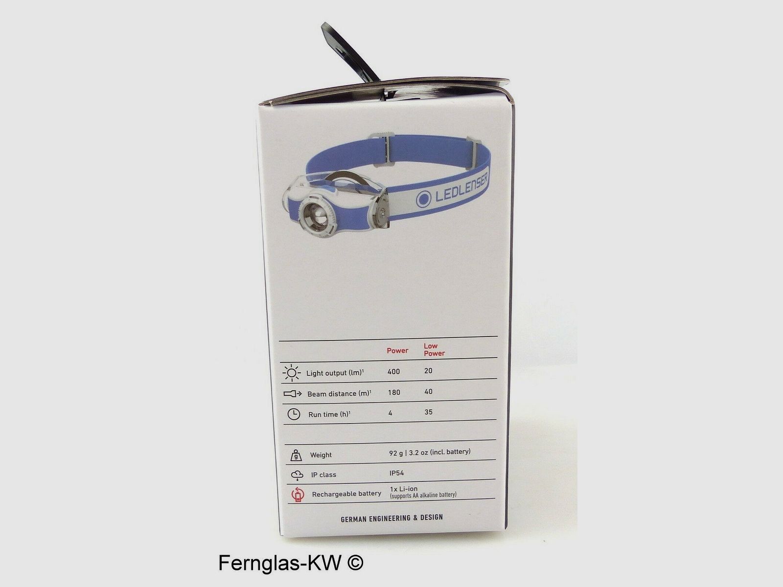 Ledlenser 501951 LED Kopflampe Stirnlampe MH5 Blau Weiß 400 Lumen mit Akku