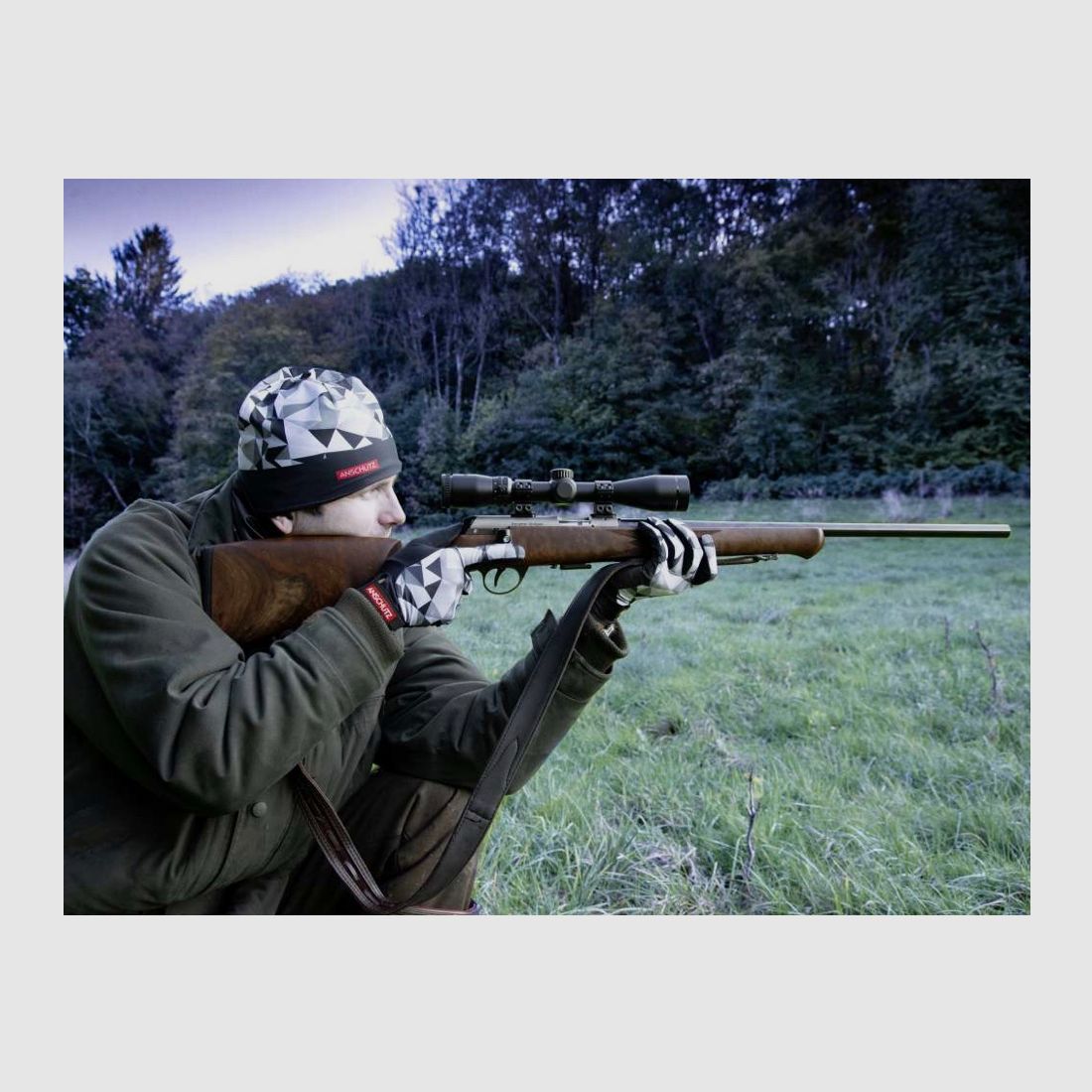 Rękawice Anschütz 015503XL w kamuflażu szarym rozmiar XL