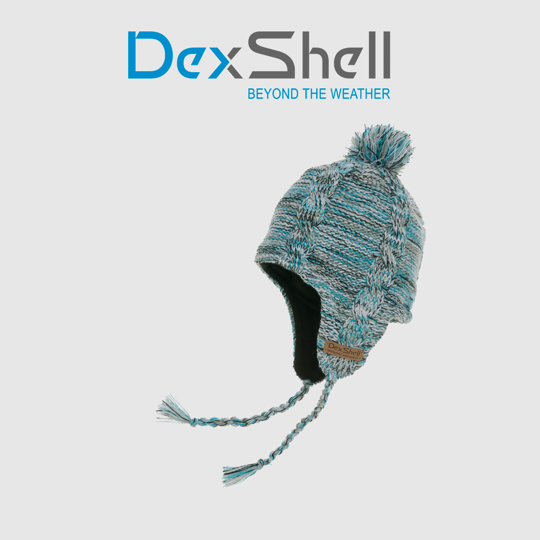 DexShell WATERPROOF BEANIE BROWN WITH EAR FLAPS, image 4 of 4