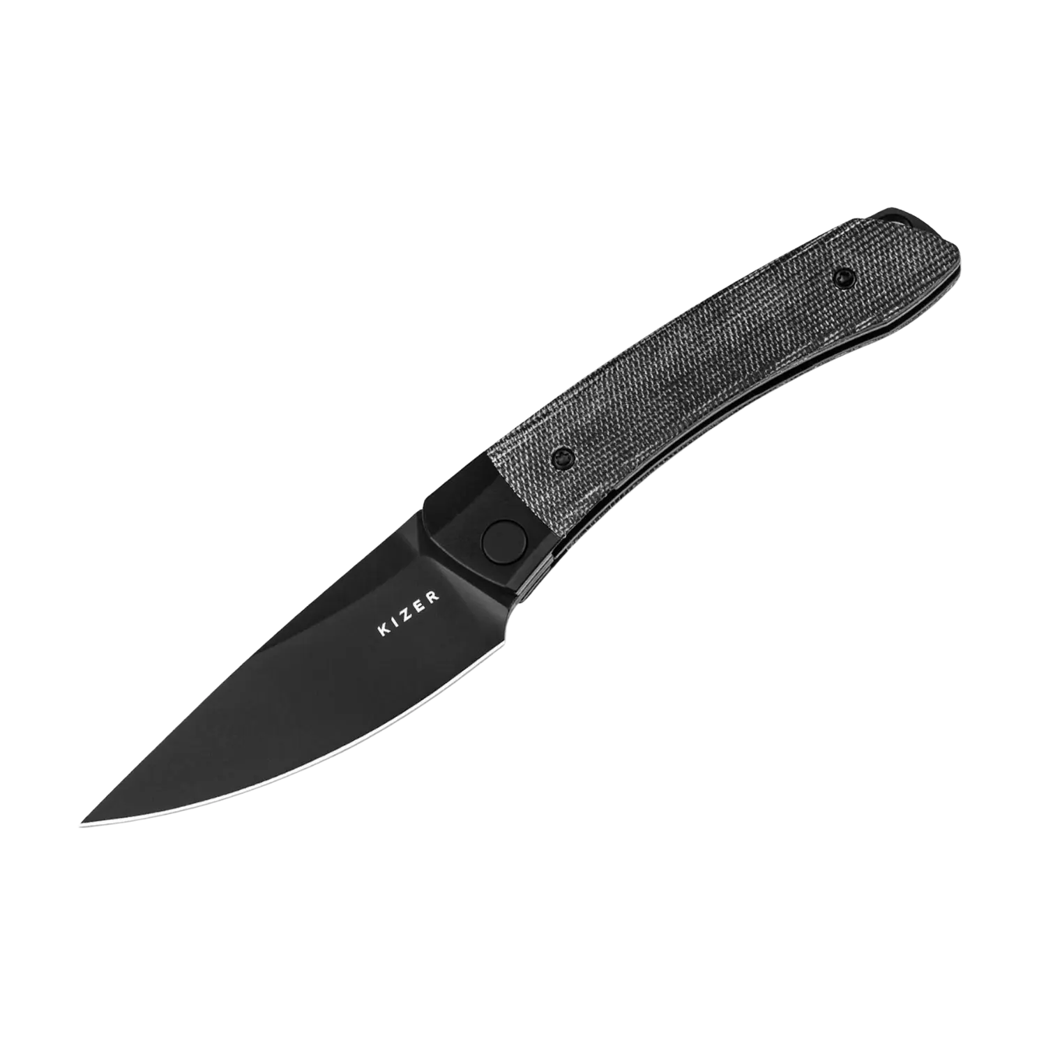 Kizer Mini Momo 154CM Aluminum & Micarta All Black