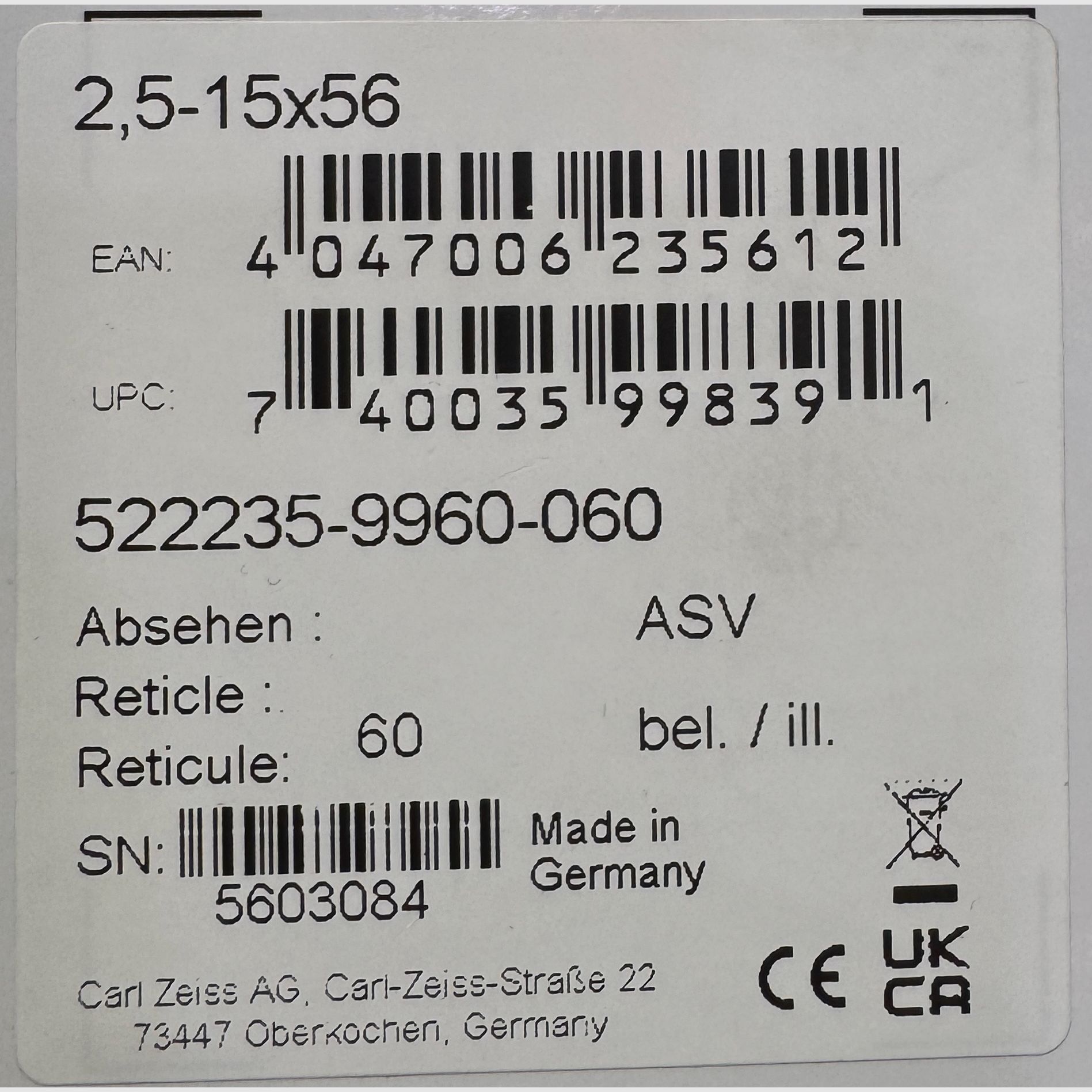 ZEISS Conquest V6 2.5-15×56, Bild 2 von 5