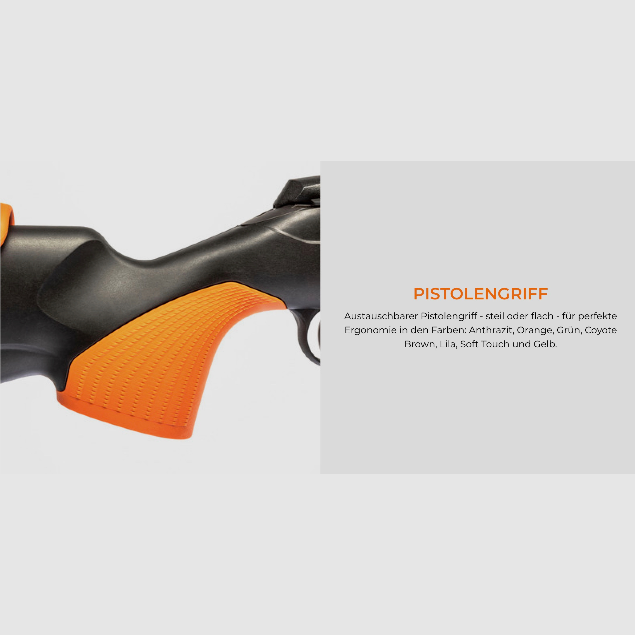 Tikka pistol grip accessory steep orange