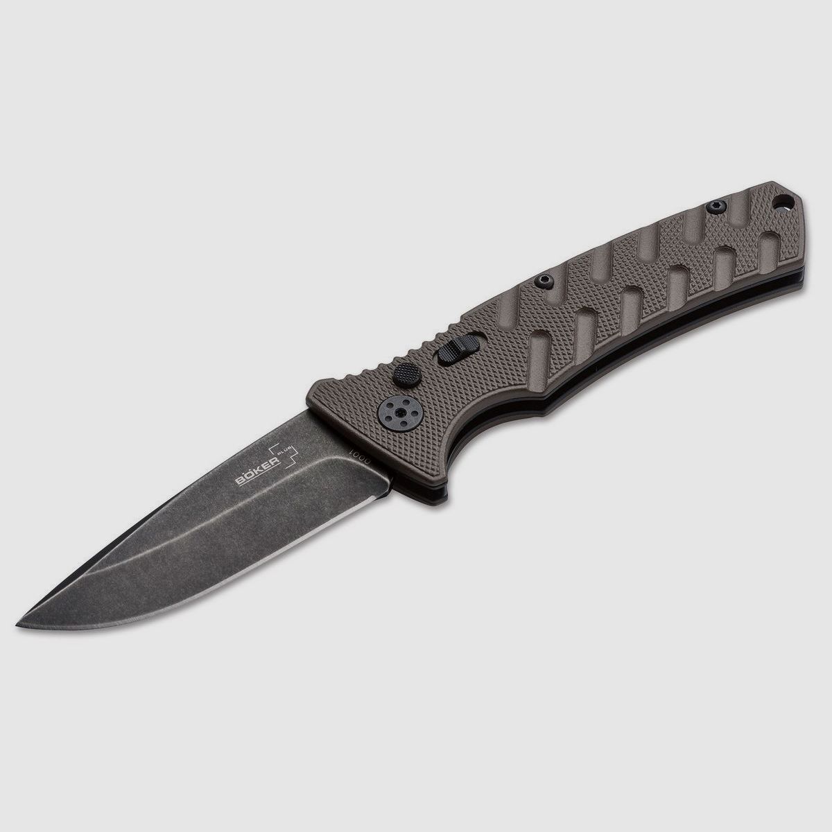 Böker Plus Strike Droppoint Coyote coltello automatico da tasca, immagine 2 di 6
