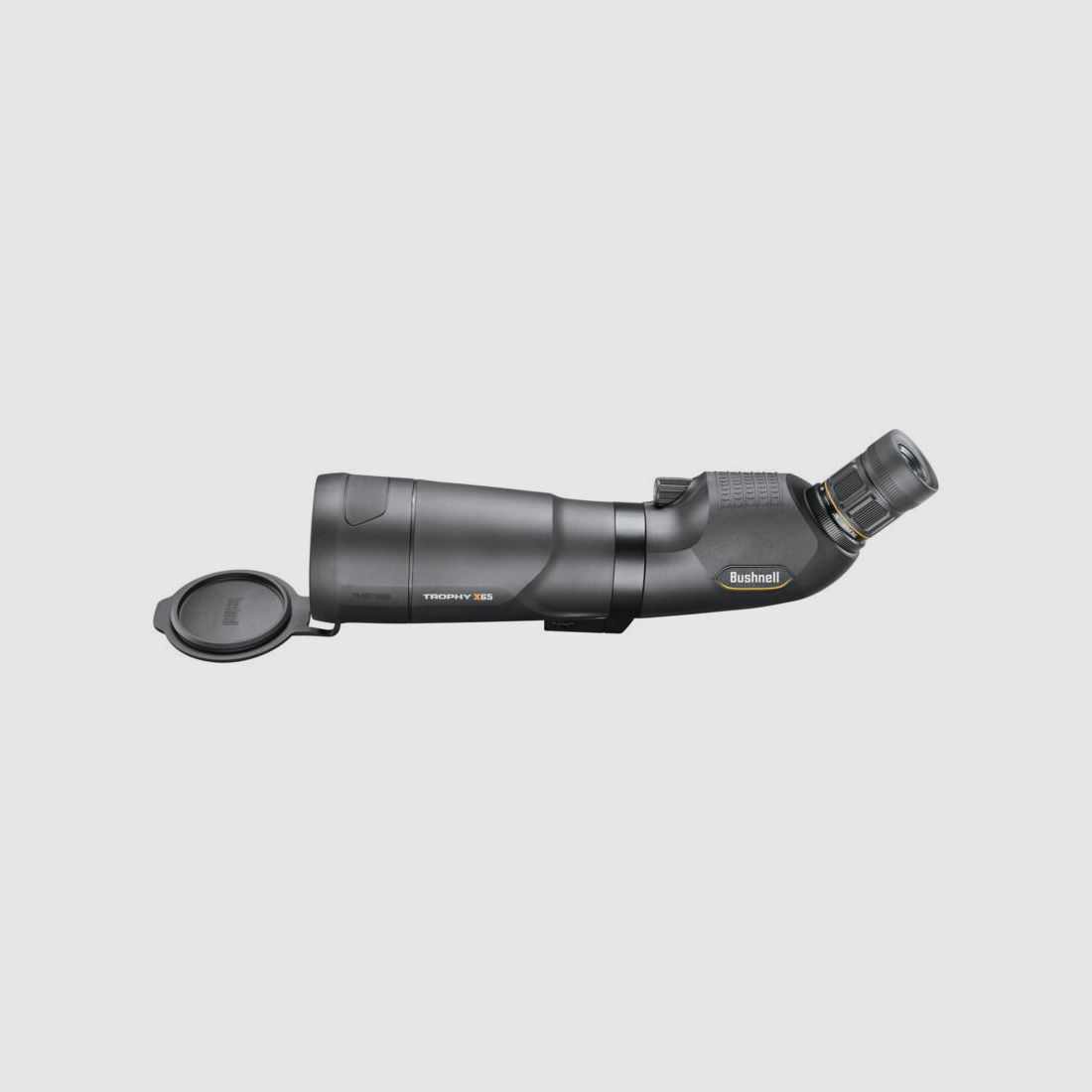 Bushnell Spotting Scope Trophy Xtreme 20-60x65mm with angled view, black, Porro prisms, with case and tripod