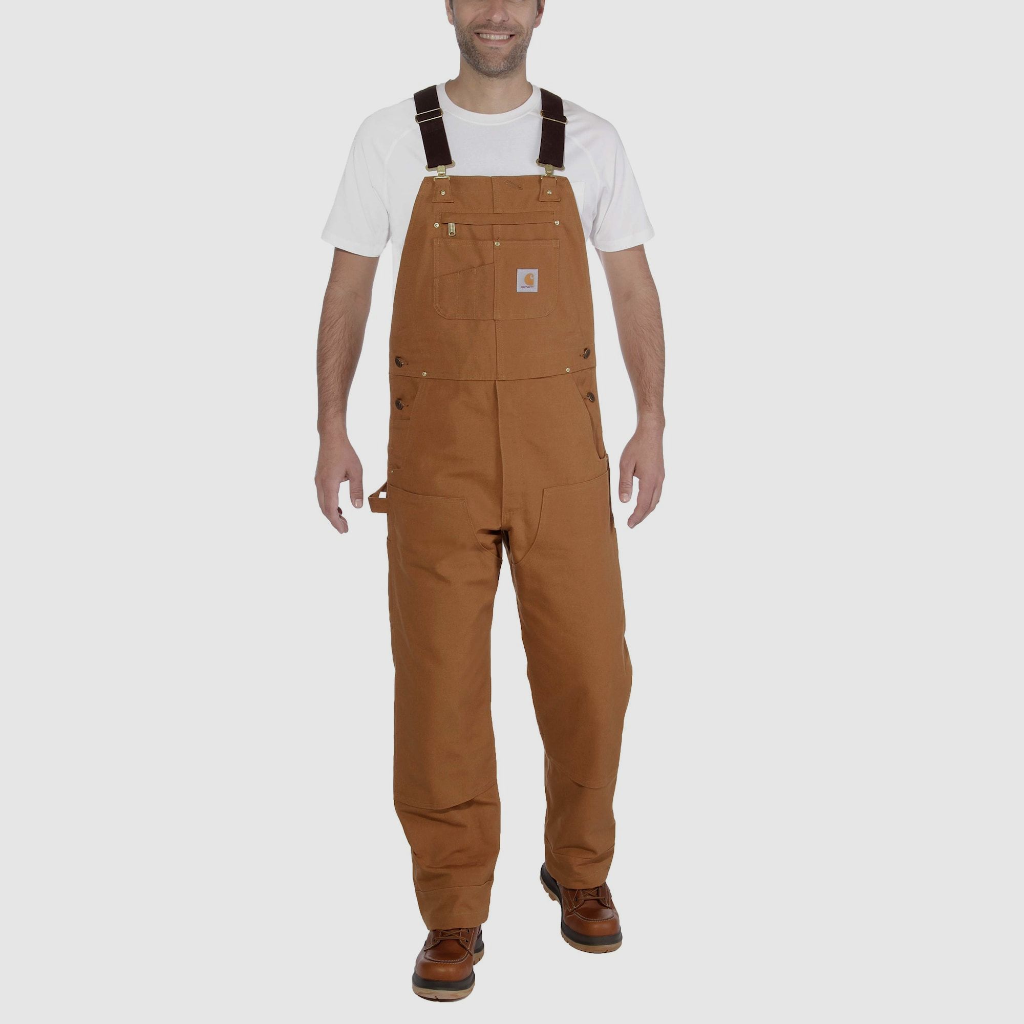 Carhartt Bib Suspender Pants Men's Carhartt® Brown W38/L34