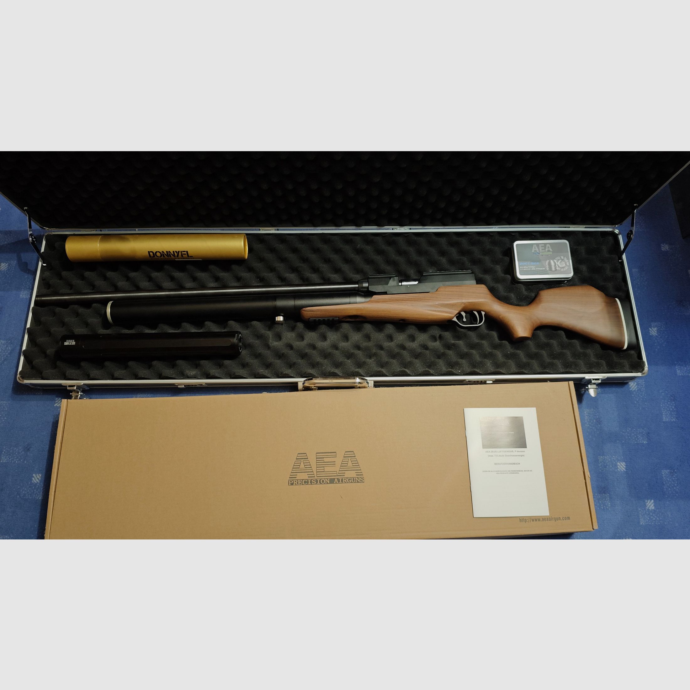 AEA Zeus new with case, accessories and suppressor air rifle caliber .68, image 1 of 5