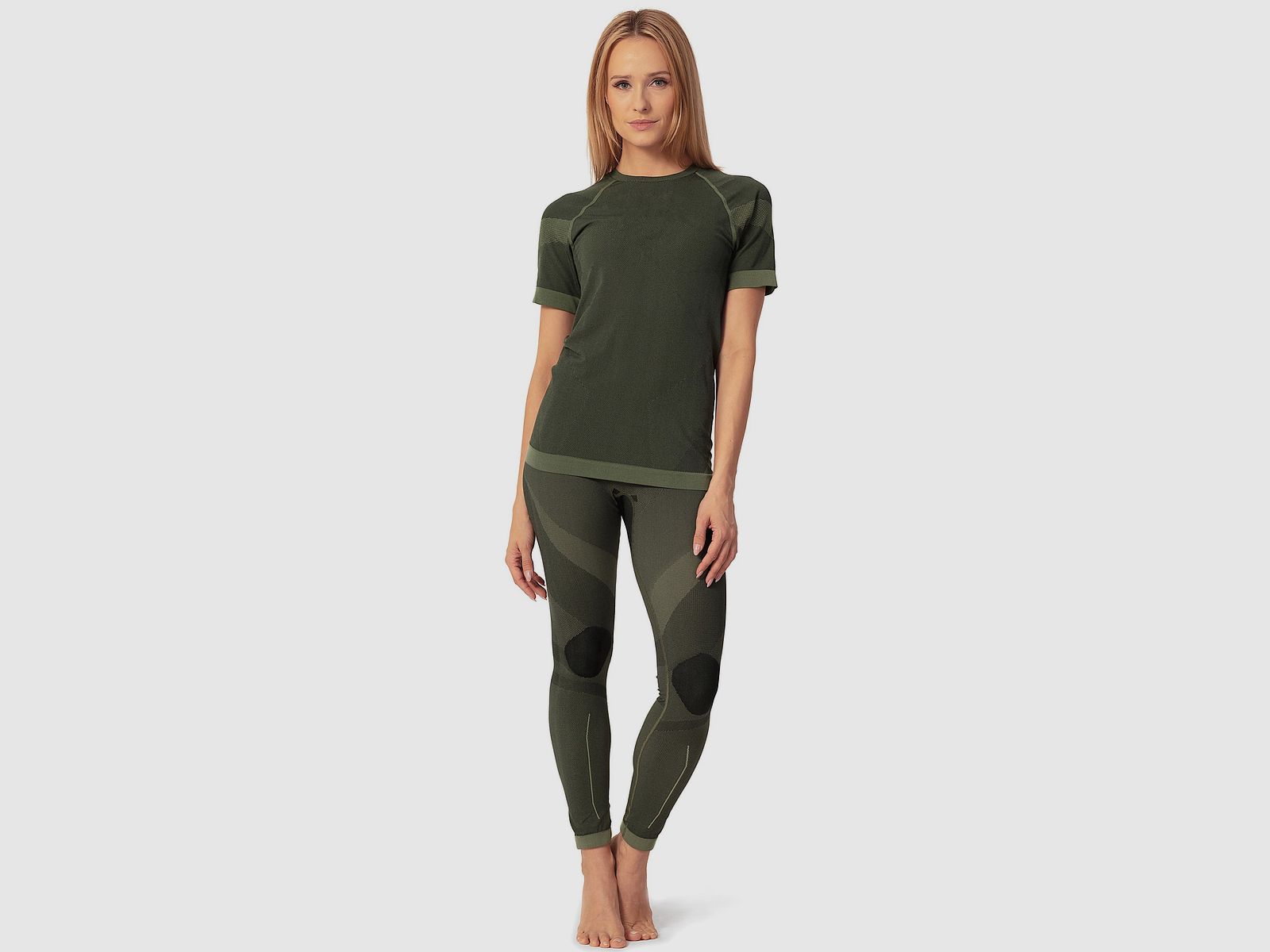 TAGART - Legginsy termoaktywne damskie - WOODSMAN - zielone, zdjęcie 4 z 4