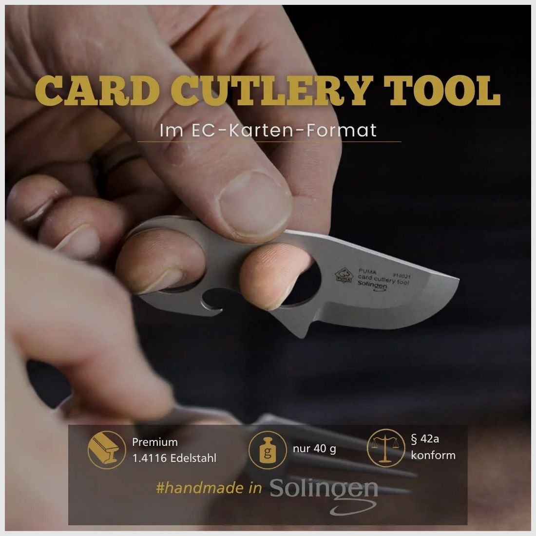 PUMA card cutlery tool