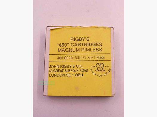 Rigby - England Büchsenpatronen .450MagRimless