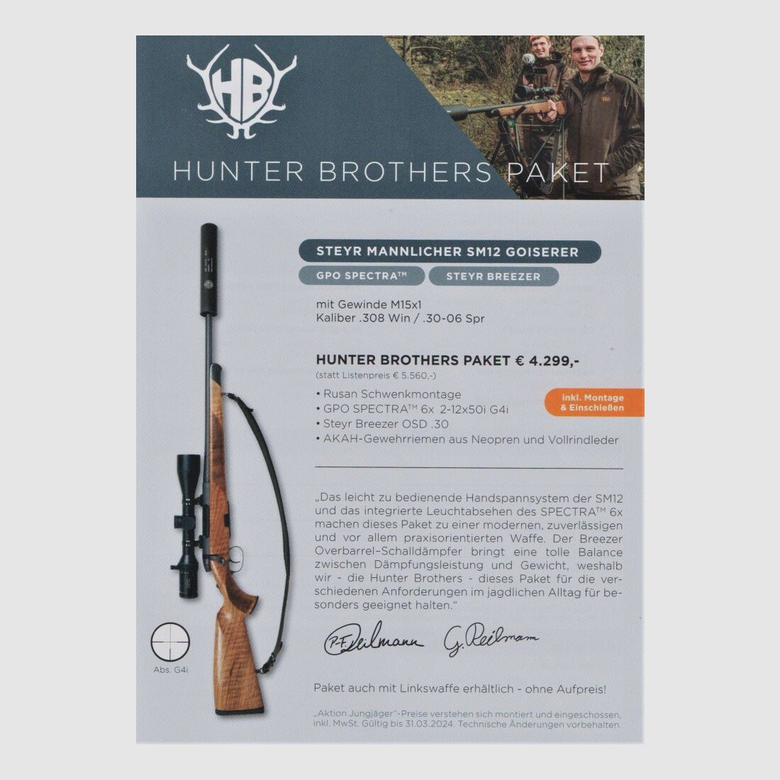STEYR ARMS / GPO Hunter Brothers Jungjägerpaket