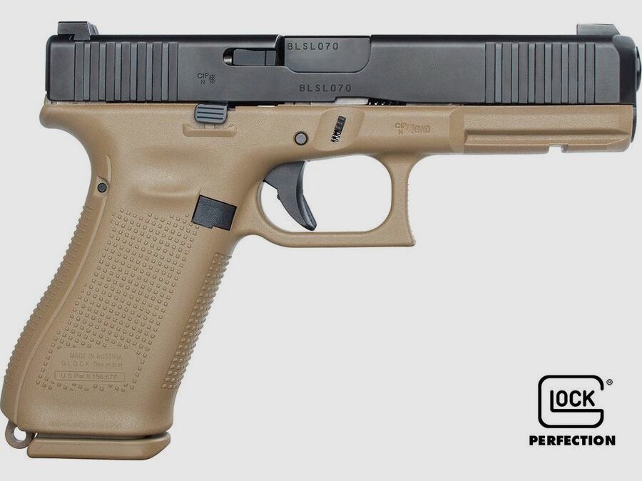 Glock 17 Gen 5 FS COYOTE – 17 Schuss – Kal. 9X19 – Neu – Französisches Militär!, Bild 1 von 5