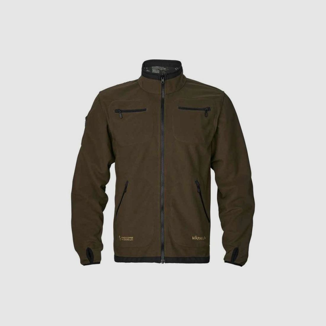 Härkila H-Fleecejacke Kamko Reversible NOCTYX WSP | black/willow green, Bild 3 von 6