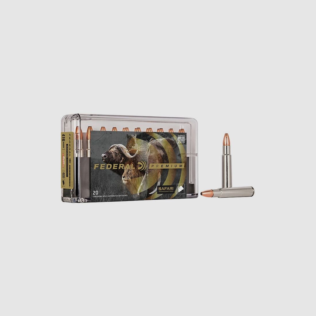 Federal Premium Safari Swift A-Frame .416 Rigby 400GR JSP 20 cartridges