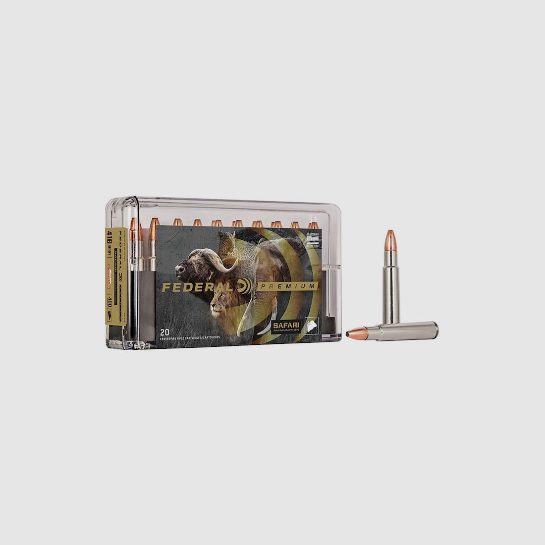 Federal Premium Safari Swift A-Frame .416 Rigby 400GR JSP 20 cartucce