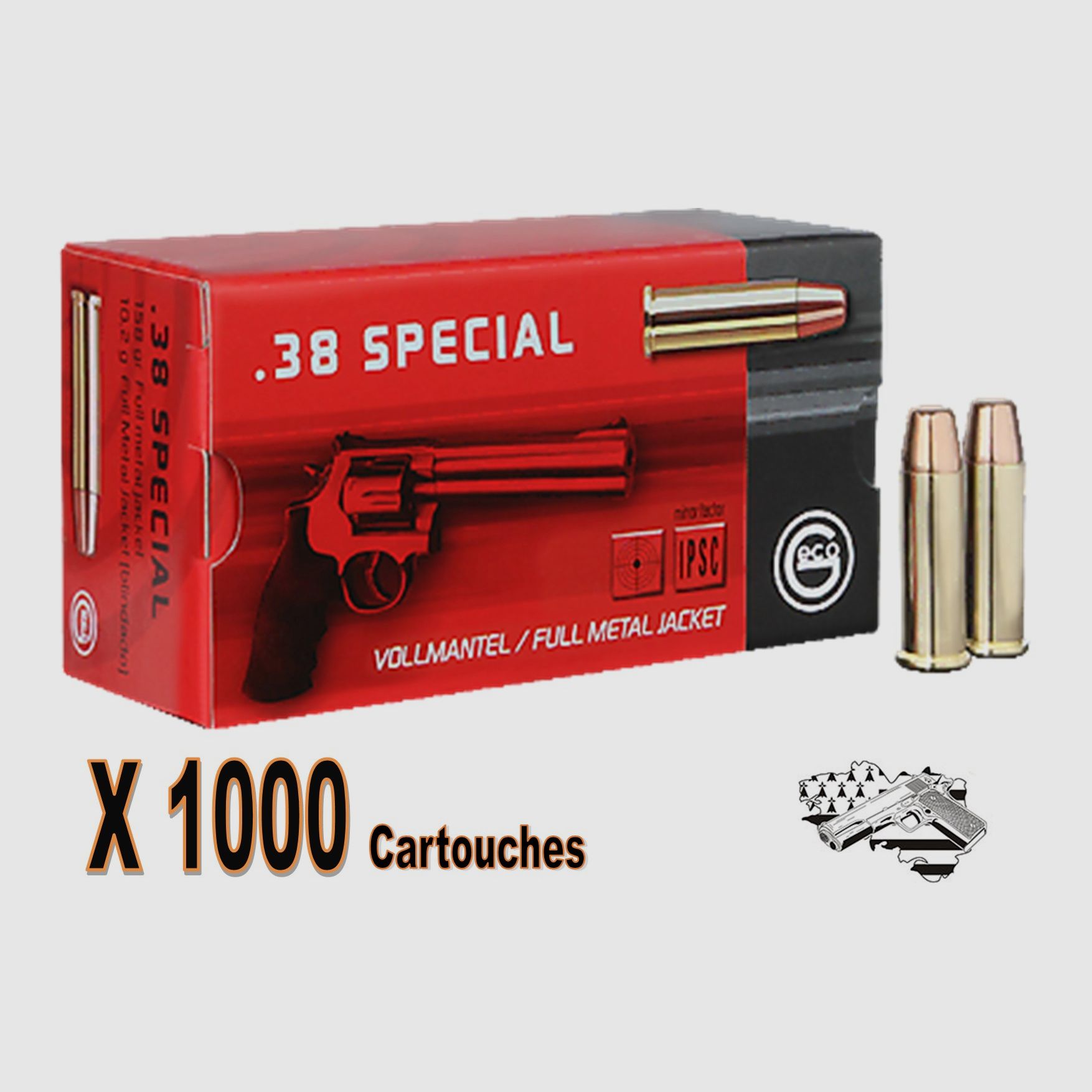 GECO Kal. .38 Spezial FMJ 158 grs pro 1000