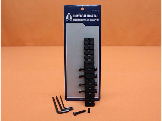 UTG - Leapers Adaptador de riel Dovetail a Picatinny UTG (MNT-DTW145) Riel Picatinny para rieles prismáticos de 9 -11 mm