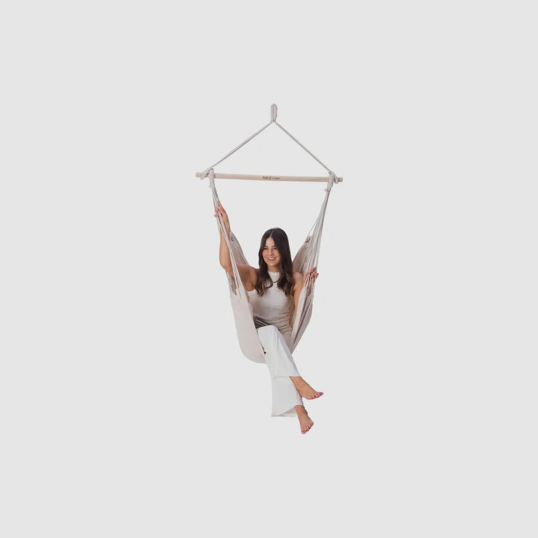 NC0033 Hanging chair 130x100cm Beige Nils Camp