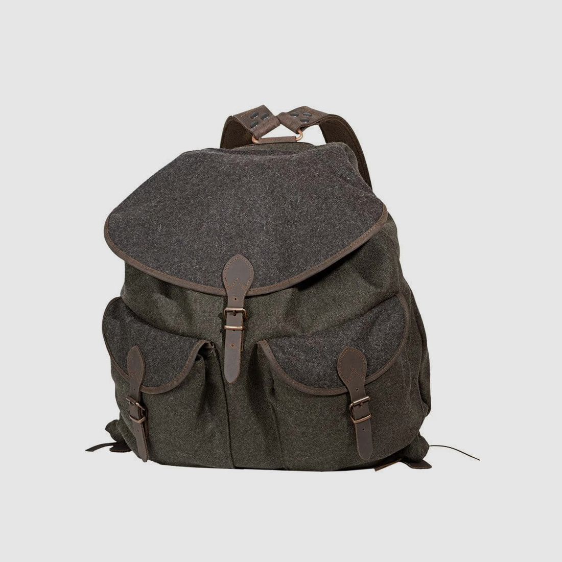 AKAH fleece backpack green/gray 20 L