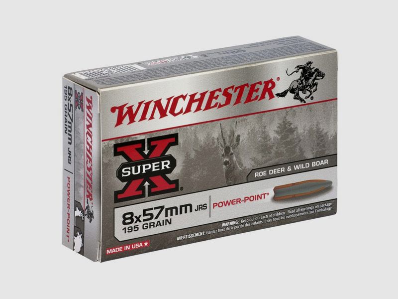 Winchester Super-X 8x57 IRS 195GR Power Point 20 Patronen